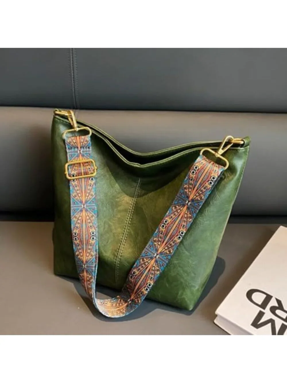 Stylish Vegan Leather Hobo Bag for Women | Crossbody, Guitar Strap, Boho Tote